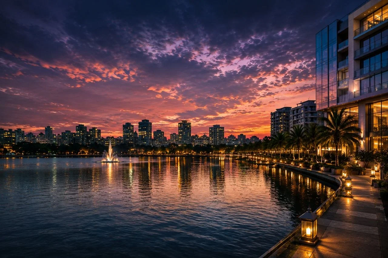 Gulshan Dhaka City Sunset Skyline
